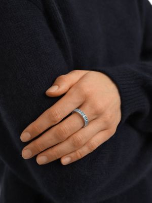 Кольцо Swarovski голубое
