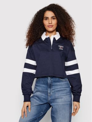 Crop top Tommy Jeans, granatowy