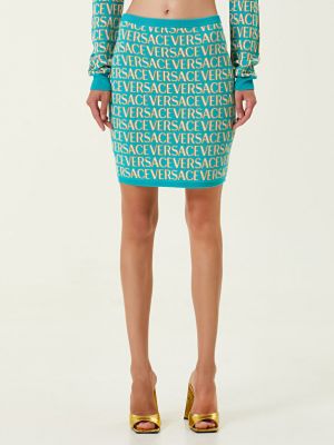 Жаккардовая юбка мини Versace