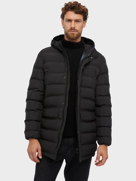 Утепленное пальто Geox черное
