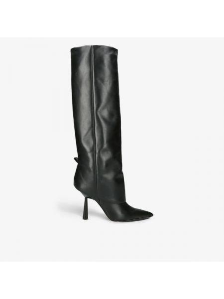 Кожаные ботинки на каблуке Gia Couture черные