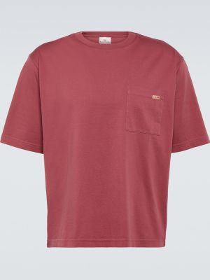 Bavlněné tričko jersey Acne Studios červené