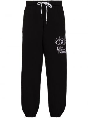 Pantalones de chándal con bordado Duoltd negro