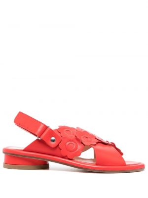 Kožené sandály Agl červené