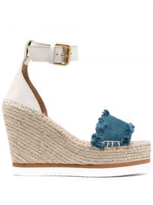 Espadrillos med kilklack See By Chloe blå