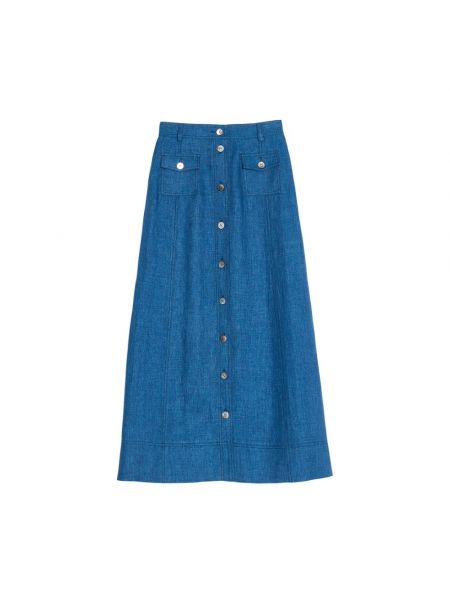 Spódnica jeansowa Ines De La Fressange Paris niebieska