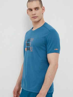 Тениска с дълъг ръкав с принт Cmp синьо