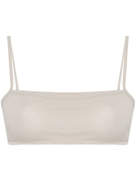 Crop top de lână din bumbac transparente Paloma Wool bej