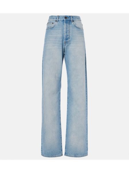 Højtaljet straight jeans Dries Van Noten blå