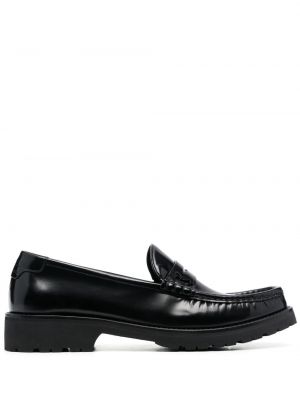 Pantofi loafer fără toc Saint Laurent negru