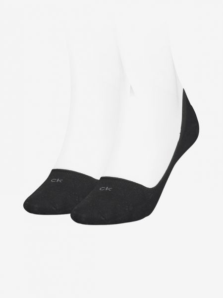 Чорапи за жартиери Calvin Klein черно