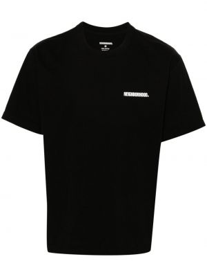 T-shirt en coton à imprimé Neighborhood noir