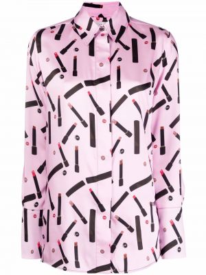 Camisa con estampado Victoria Victoria Beckham rosa