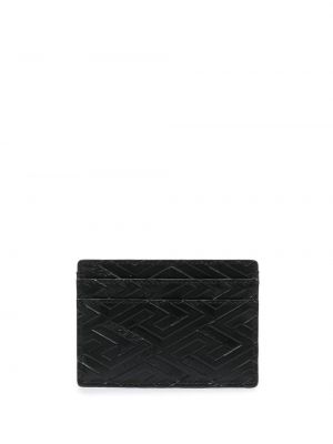 Czarny portfel skórzany Versace