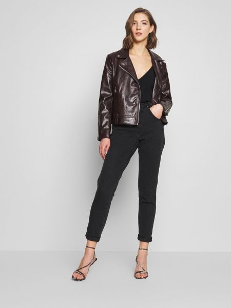 Jeansy relaxed fit Topshop czarne