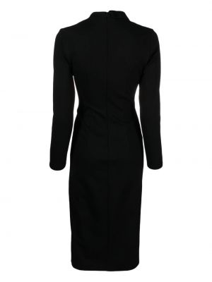 Sukienka midi sznurowana asymetryczna koronkowa Nissa czarna