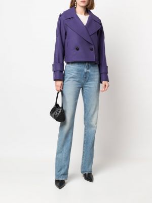 Vilnonis paltas Mackintosh violetinė