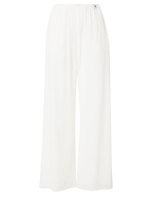 Hlače bootcut Calvin Klein Jeans bijela