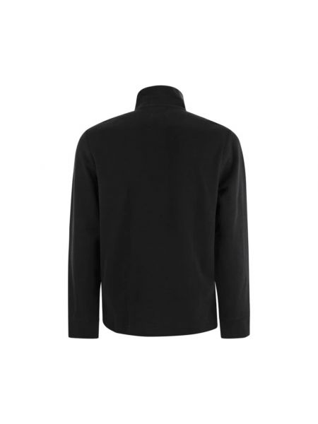 Jersey cuello alto con cremallera de tela jersey Ralph Lauren negro