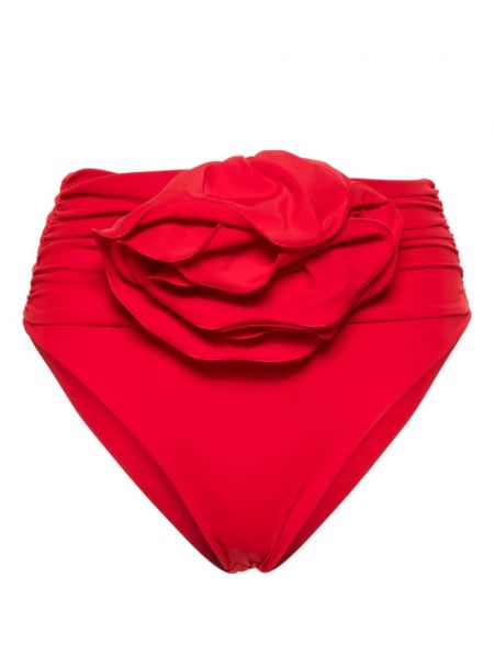 Bikini à fleurs avec applique Magda Butrym rouge