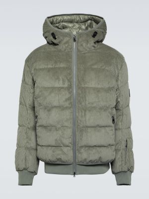 Smučarska jakna iz rebrastega žameta Bogner zelena