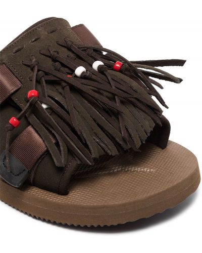 Semišové sandály Suicoke hnědé
