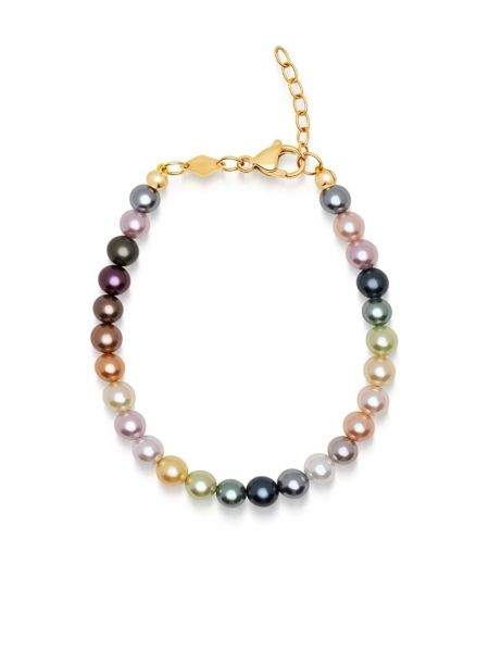 Zapestnica z perlami Nialaya Jewelry vijolična