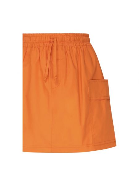 Mini falda de algodón Mariuccia Milano naranja