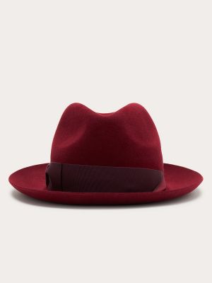 Sombrero de lana Borsalino granate