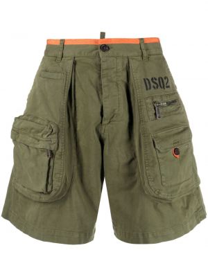Pantaloncini cargo con tasche Dsquared2 verde