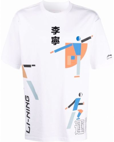 Camiseta con estampado Li-ning blanco