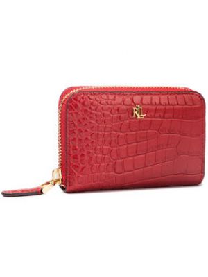 Peněženka na zip Lauren Ralph Lauren červená
