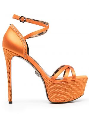 Sandales à plateforme à imprimé Philipp Plein orange