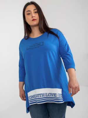Asimetriška tunika Fashionhunters mėlyna