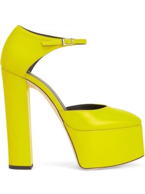 Pantofi cu toc cu platformă Giuseppe Zanotti galben