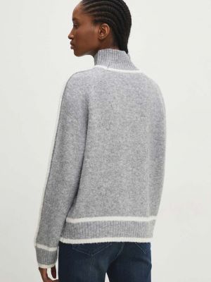 Gyapjú pulóver Answear Lab szürke