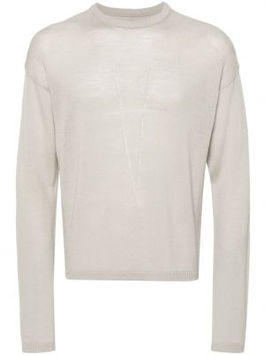 Vlněný svetr Rick Owens šedý