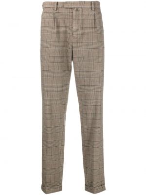 Pantalon droit à carreaux plissé Briglia 1949