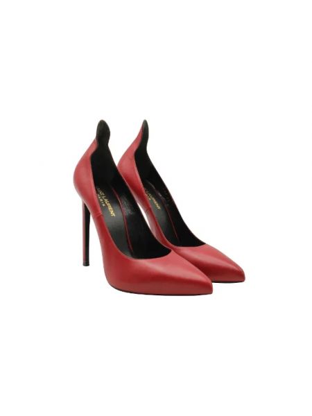 Calzado de cuero retro Yves Saint Laurent Vintage rojo