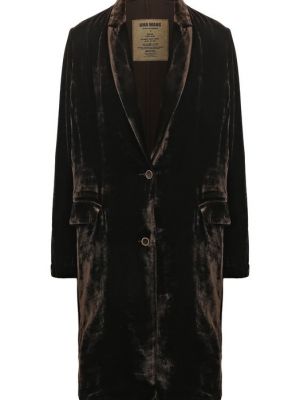 Бархатный пиджак Uma Wang коричневый