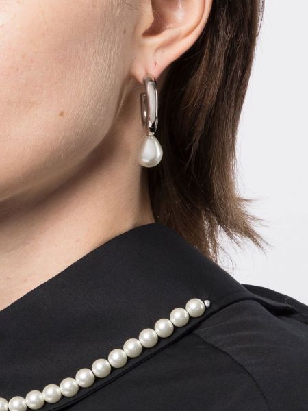 Ohrring mit perlen Simone Rocha silber