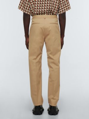 Pantalon droit en coton Valentino beige
