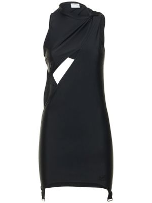 Mini šaty jersey Courrèges černé