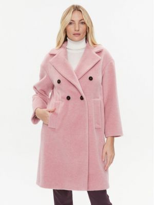 Gyapjú téli kabát Marella rózsaszín