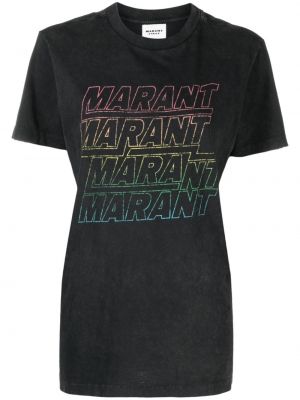 T-shirt mit print Marant Etoile schwarz