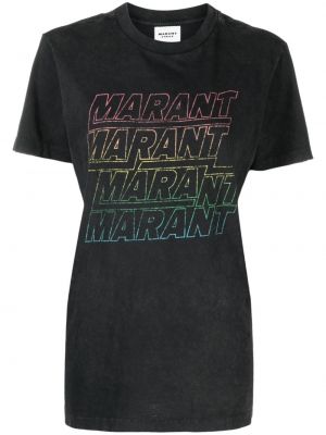 T-shirt à imprimé à motif étoile Marant étoile noir