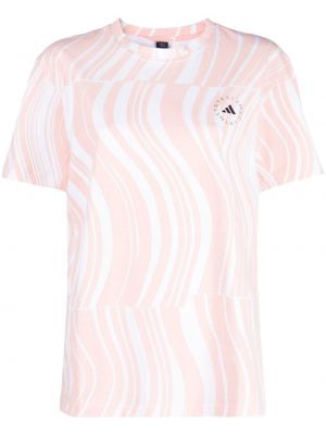 Abstrakt mönster t-shirt Adidas By Stella Mccartney vit