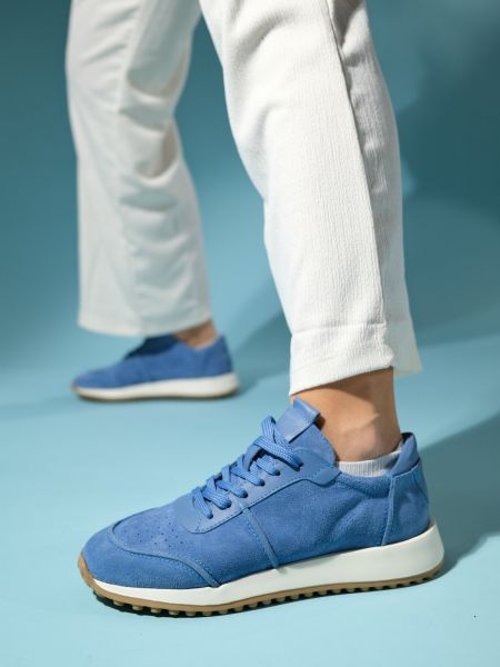 Sport bőr szarvasbőr sneakers Luvishoes kék