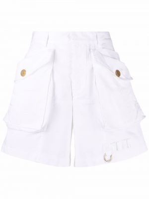 Shorts taille haute Dsquared2 blanc