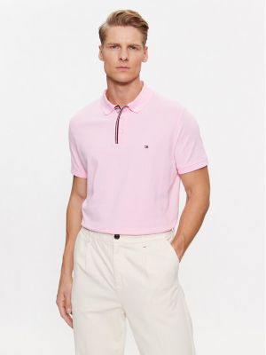 Polo marškinėliai Tommy Hilfiger rožinė